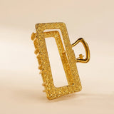 Metal Rectangle Hair Clip-gold