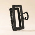 Metal Rectangle Hair Clip - Black