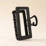 Metal Rectangle Hair Clip-black