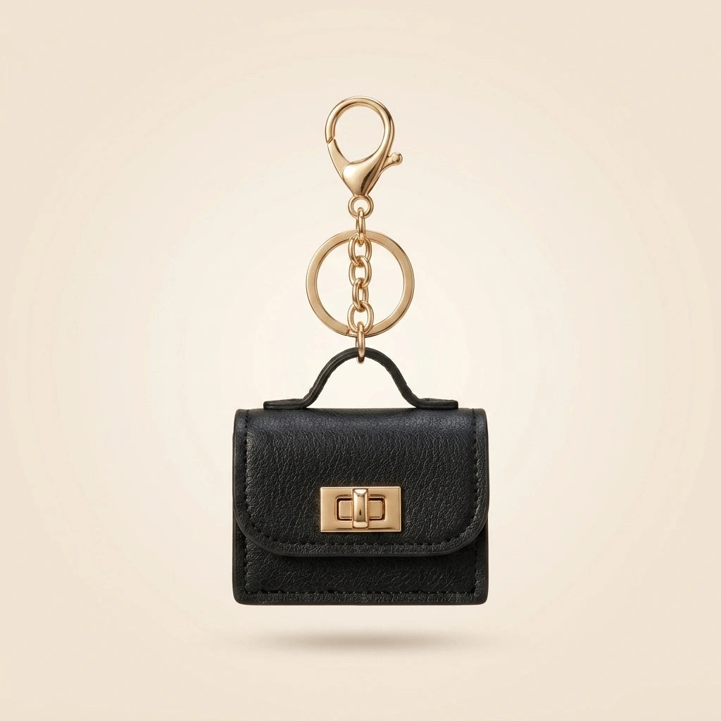 Mini Handbag Charm - Black