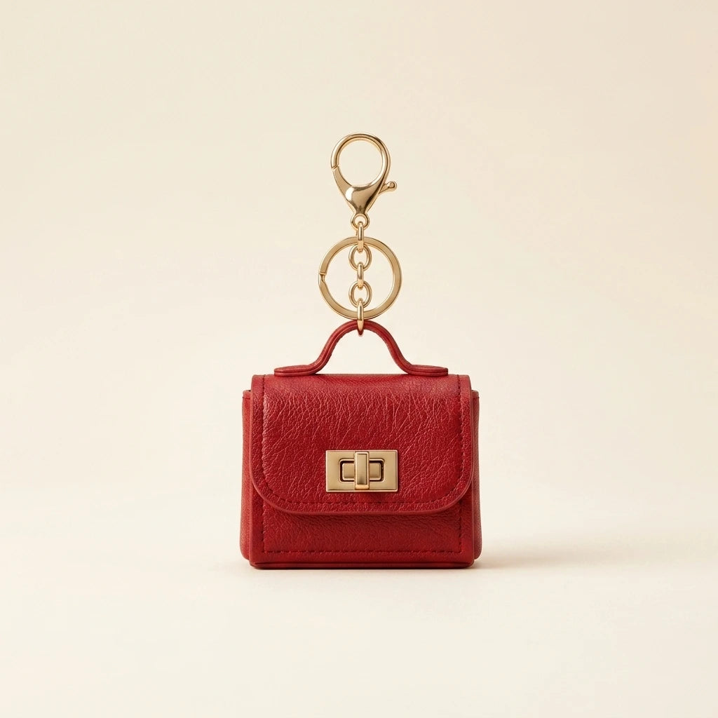 Mini Handbag Charm - Red