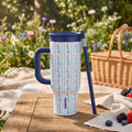Owala Flora 1185 mL Insulated Tumbler 🩵 – Blue Blossom