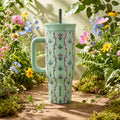 Owala Flora 1185 mL Insulated Tumbler 🌿 – Mint Garden
