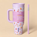 Owala Flora 1185 mL Insulated Tumbler 🌼 – Lavender Daisy