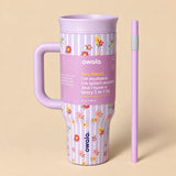 Owala Flora 1185 mL Insulated Tumbler 🌼 – Lavender Daisy