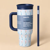 Owala Flora 1185 mL Insulated Tumbler 🩵 – Blue Blossom