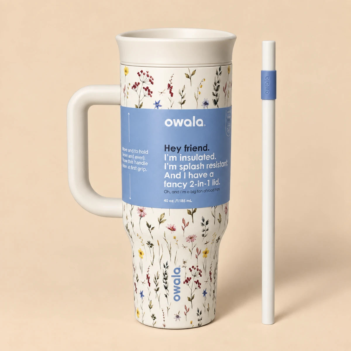 Owala Flora 1185 mL Insulated Tumbler 🌼 – Wildflower