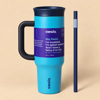 Owala Solid Colors 1185 mL Travel Tumbler - Lagoon Dive
