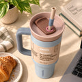 Owala Solid Colors 1185 mL Travel Tumbler - Rosy Sky