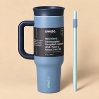 Owala Solid Colors 1185 mL Travel Tumbler - Navy Horizon