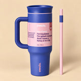 Owala Solid Colors 1185 mL Travel Tumbler - Blueberry Cream