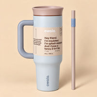 Owala Solid Colors 1185 mL Travel Tumbler - Rosy Sky