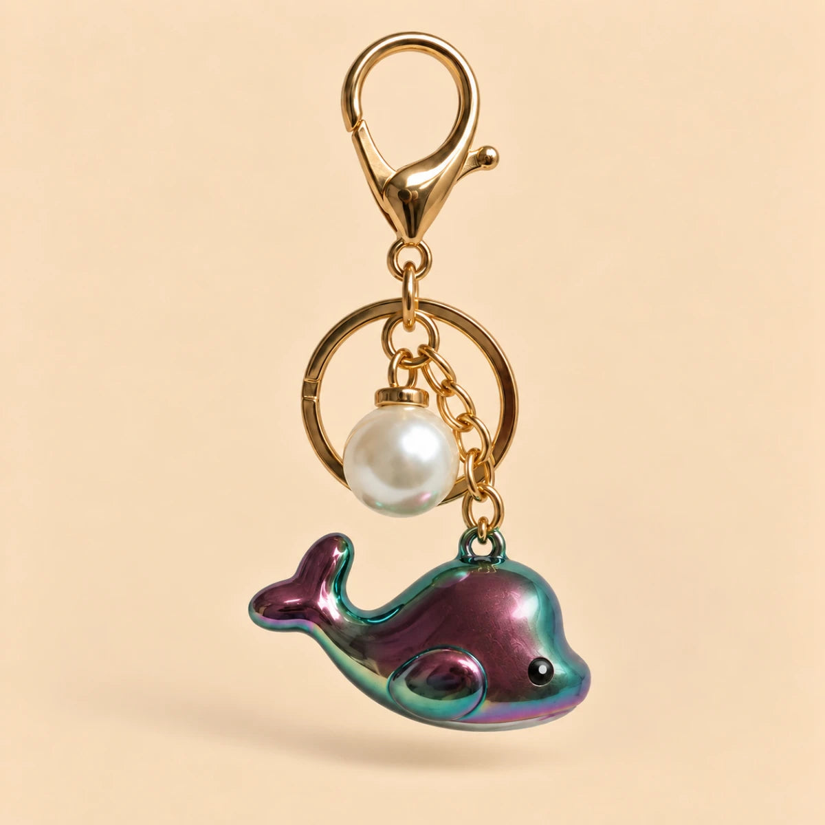 Chrome Whale Charm 🐋 - Teal