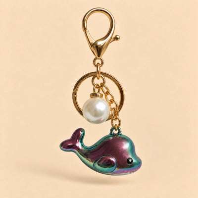 Chrome Whale Charm 🐋 - Teal