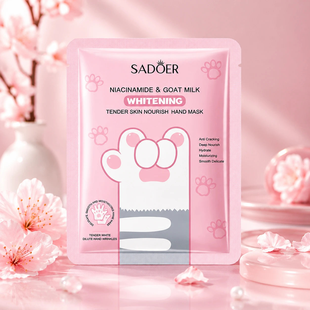 قناع اليدين بالقط SADOER
