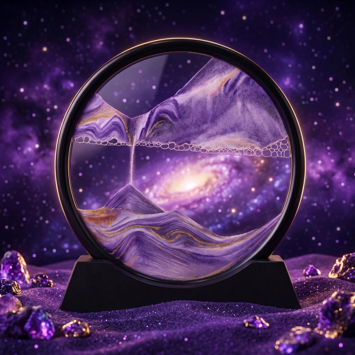 Moving Sand Art Decor – Purple 💜