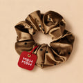 Spaced Dot Satin Scrunchie 🎀 - Brown