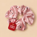 Spaced Dot Satin Scrunchie 🎀 - Pink