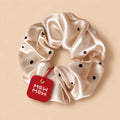 Spaced Dot Satin Scrunchie 🎀 - Champagne