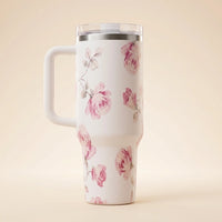 Stanley Floral Travel Tumbler with Handle & Straw