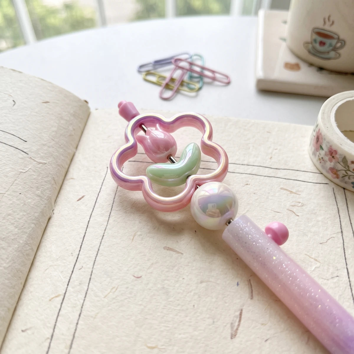 Tulip Spinner 0.5 mm Gel Pen – Pink 🌷