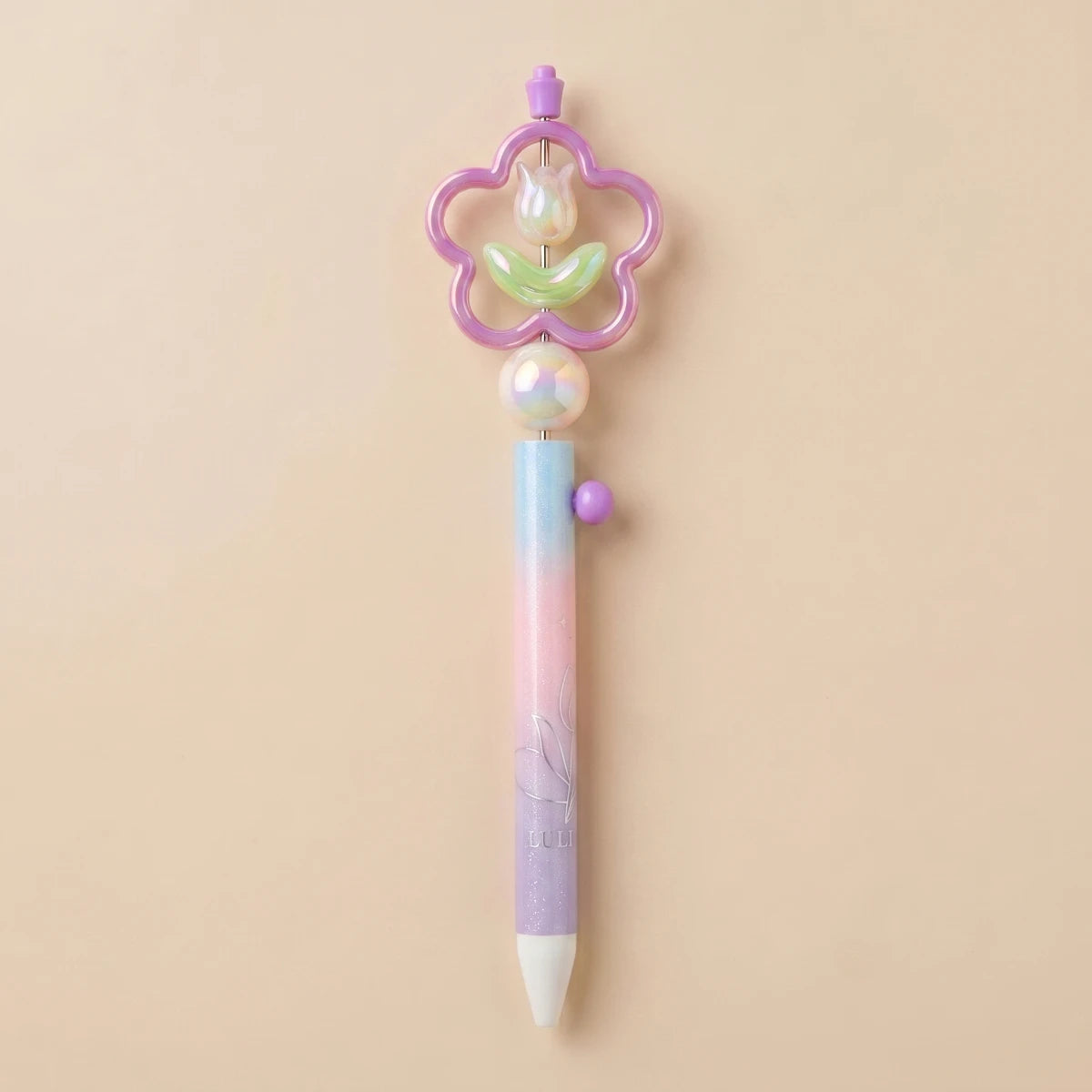 Tulip Spinner 0.5 mm Gel Pen – White 🌷