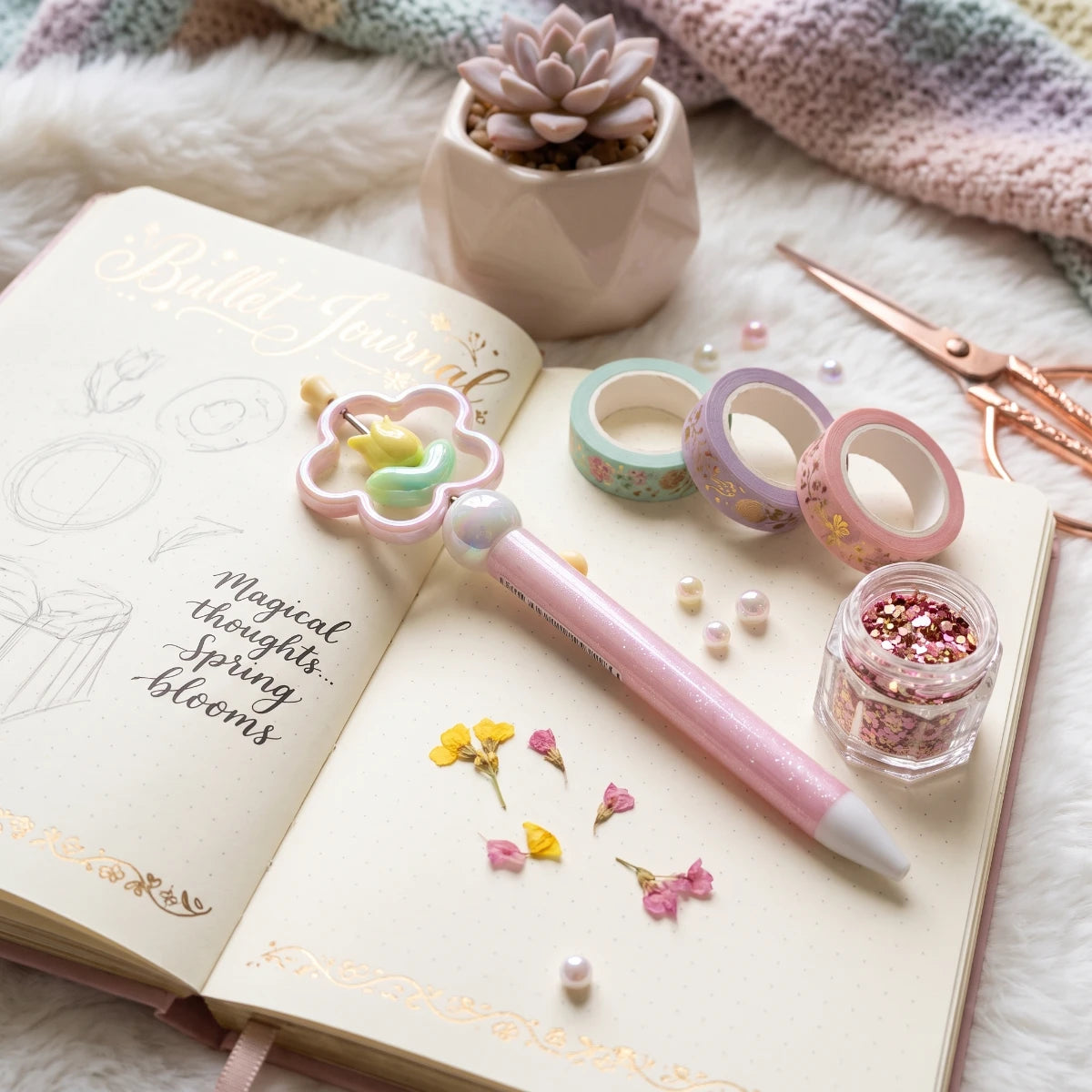 Tulip Spinner 0.5 mm Gel Pen - Yellow 🌷