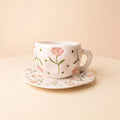 Tulips Cup with Plate 🌷