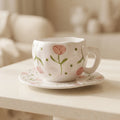 Tulips Cup with Plate 🌷