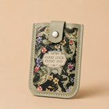 Vintage Floral Card Holder – Green