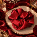 Crystal Satin Scrunchie - Red