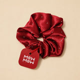 Crystal Satin Scrunchie - Red