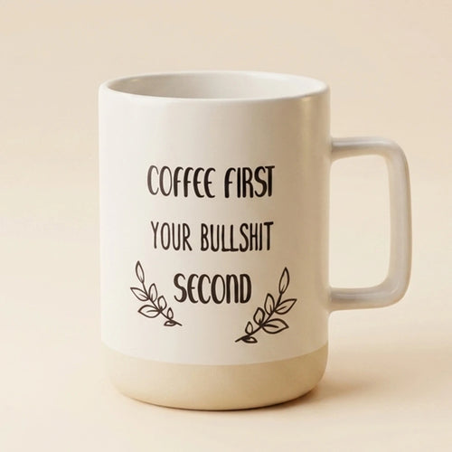 Coffee Quotes Mug - Coffee First