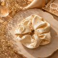 Crystal Satin Scrunchie - Champagne