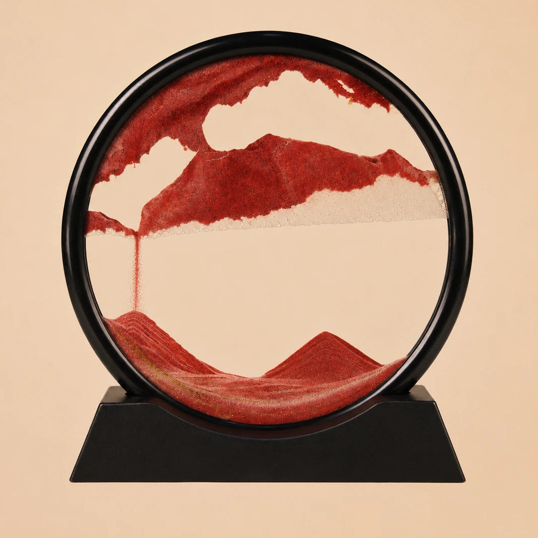 Moving Sand Art Decor – Red ❤️